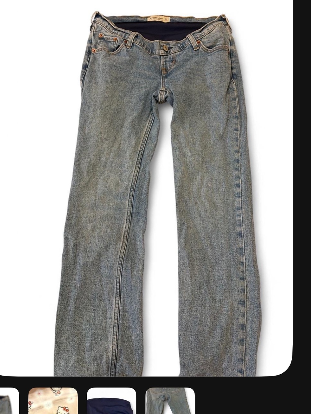 Maternity Abercrombie & Fitch Light Wash Straight-Leg Jeans